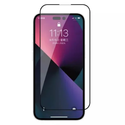 KUZOOM Premium Tempered Glass Screen Protector for iPhone 14 Pro Shatterproof Full Coverage